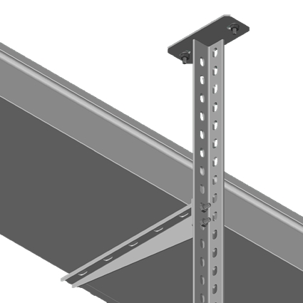 Column with L Type Steel Rail